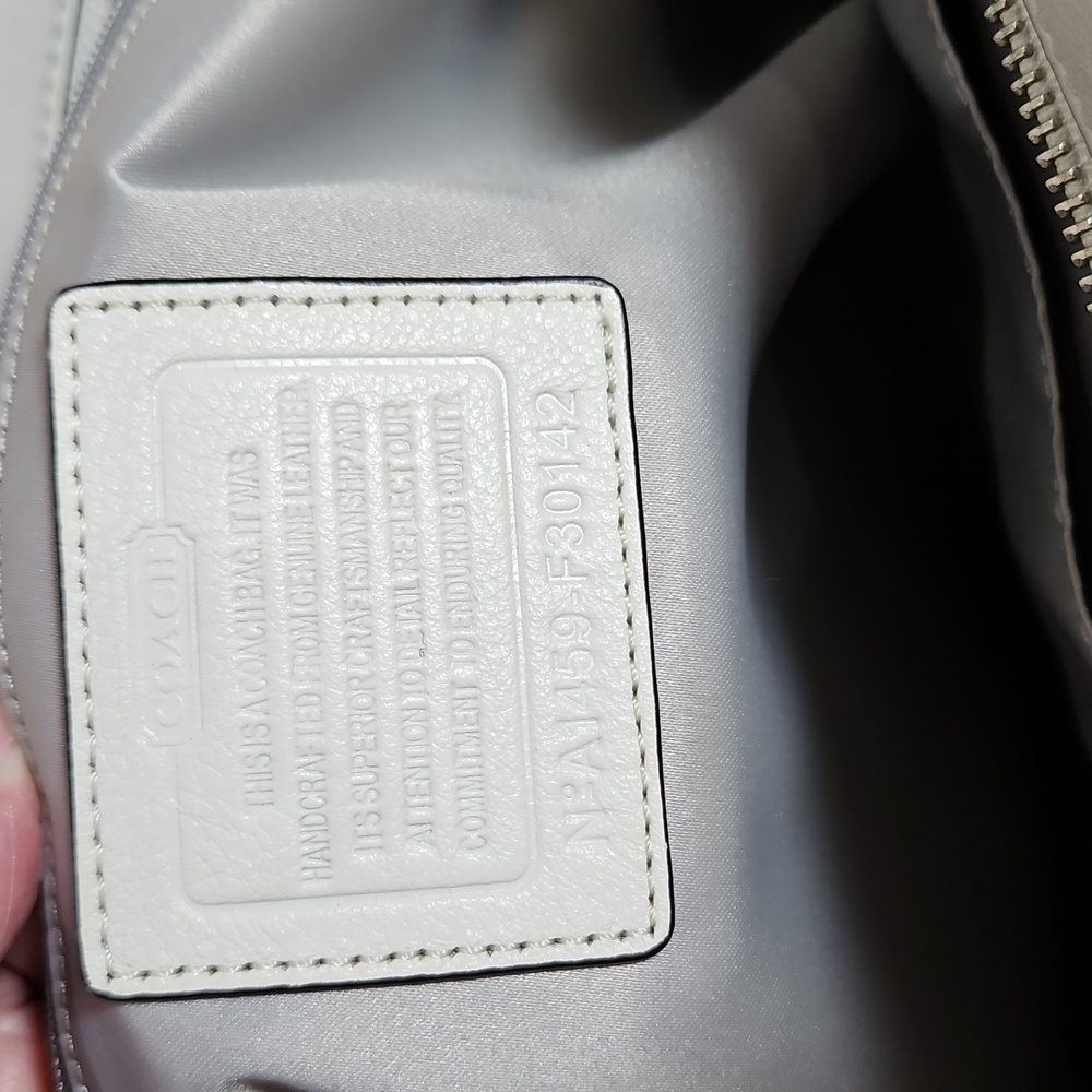 2014 EUC Coach Ivory Mixed Leather Python Alexis … - image 11